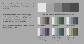 Jak skalibrować monitor: instrukcja pokazuje, jak uzyskać neutralne odcienie szarości, przesuwając suwaki kolorów.