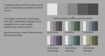 Jak skalibrować monitor: instrukcja pokazuje, jak uzyskać neutralne odcienie szarości, przesuwając suwaki kolorów.